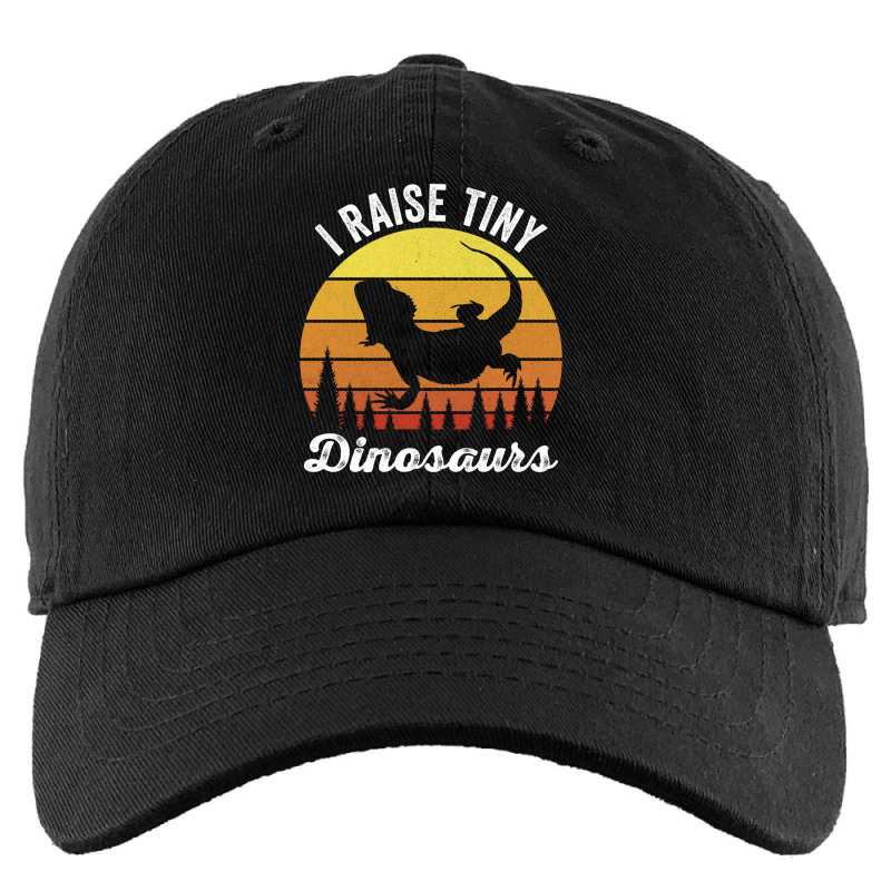 Retro I Raise Tiny Dinosaurs Funny Vintage Bearded Dragon Men Women Kids Cap | Artistshot