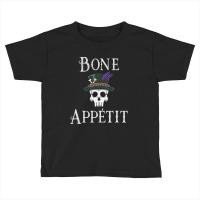 Vintage New Orleans Theme Voodoo Skull Fun Bone Appetit Pun T Shirt Toddler T-shirt | Artistshot