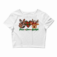 Peace Love Rudolph Crop Top | Artistshot