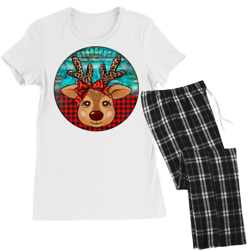 Reindeer Christmas Women's Pajamas Set | Artistshot