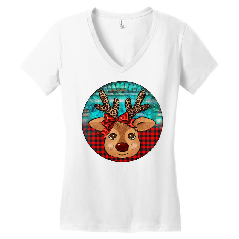 Reindeer Christmas Women's V-neck T-shirt | Artistshot