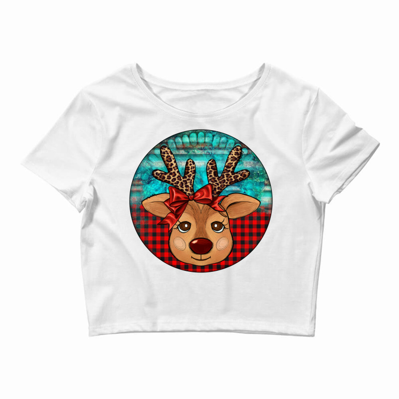 Reindeer Christmas Crop Top | Artistshot