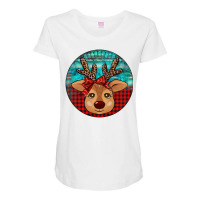 Reindeer Christmas Maternity Scoop Neck T-shirt | Artistshot