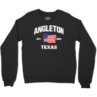 Angleton Texas Tx Usa Stars & Stripes Vintage Style Crewneck Sweatshirt | Artistshot