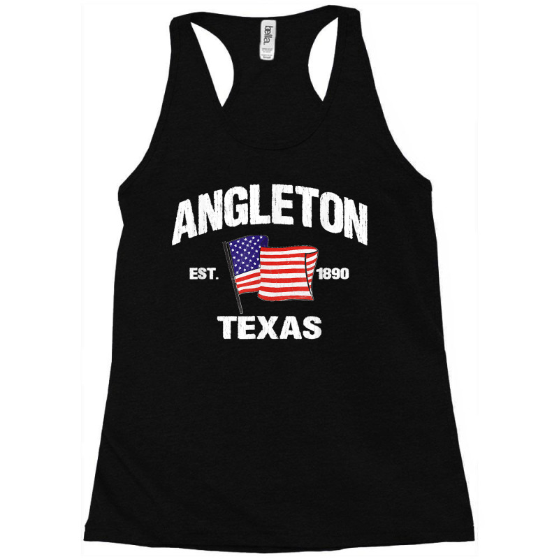 Angleton Texas Tx Usa Stars & Stripes Vintage Style Racerback Tank by WirtzRichard | Artistshot