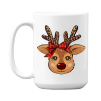 Reindeer Face 15 Oz Coffee Mug | Artistshot