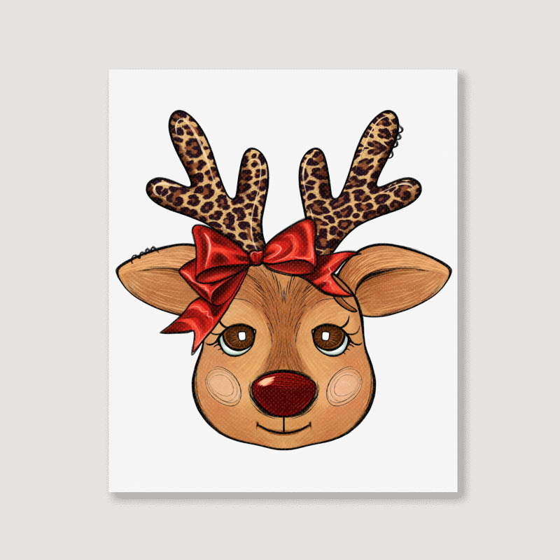 Reindeer Face Portrait Canvas Print | Artistshot