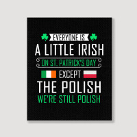 Polish Irish On St Patrick's Day Portrait Canvas Print | Artistshot