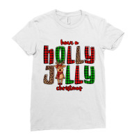 Hava A Holly Jolly Christmas Reindeer Ladies Fitted T-shirt | Artistshot