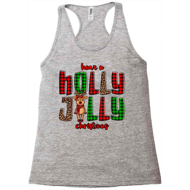 Hava A Holly Jolly Christmas Reindeer Racerback Tank | Artistshot