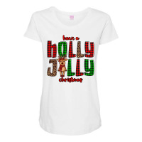 Hava A Holly Jolly Christmas Reindeer Maternity Scoop Neck T-shirt | Artistshot