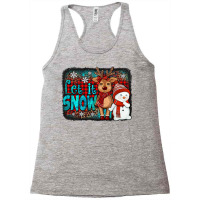 Let It Snow Reindeer And Snowman Racerback Tank | Artistshot