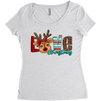 Love Christmas Reindeer Women's Triblend Scoop T-shirt | Artistshot