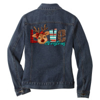 Love Christmas Reindeer Ladies Denim Jacket | Artistshot