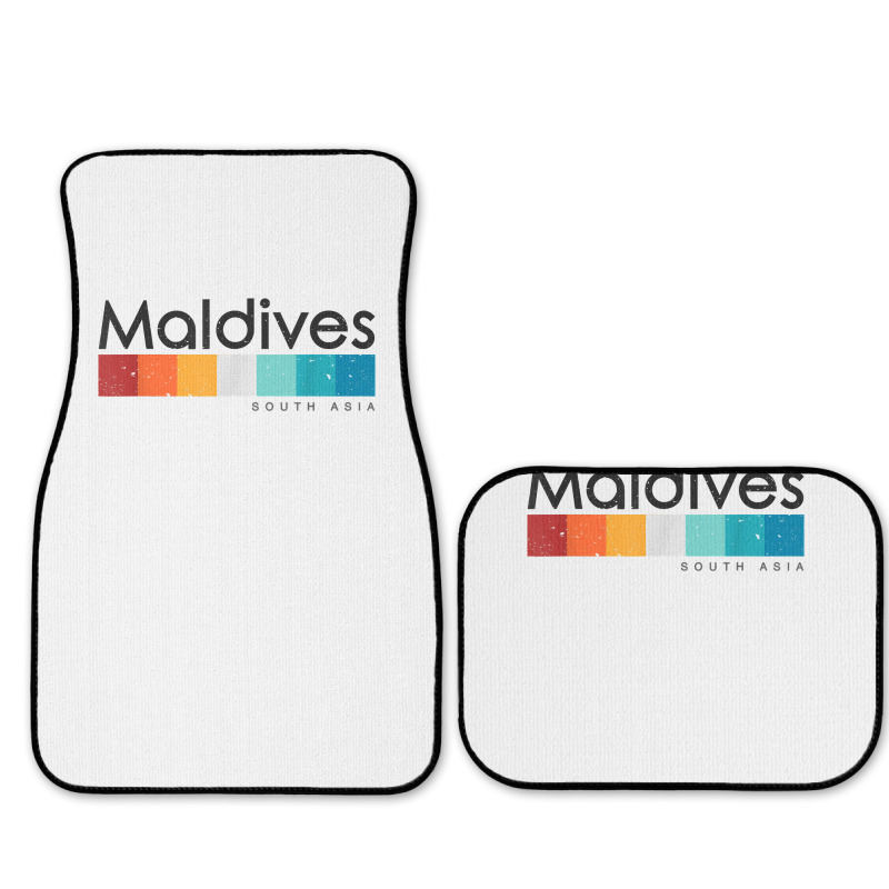 Vintage Maldives South Asia Retro Design T Shirt Full Set Car Mats | Artistshot