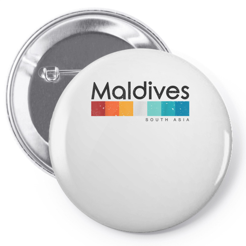 Vintage Maldives South Asia Retro Design T Shirt Pin-back Button | Artistshot