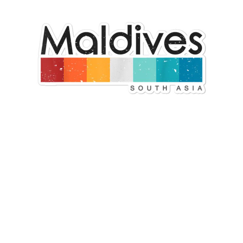 Vintage Maldives South Asia Retro Design T Shirt Sticker | Artistshot