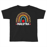 Womens Maestra Bilingual Regalos Spanish Teacher Maestra Rainbow V Nec Toddler T-shirt | Artistshot