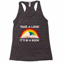 Vintage Sunset Rainbow Take A Look It S In A Book Reading T Shirt Racerback Tank | Artistshot