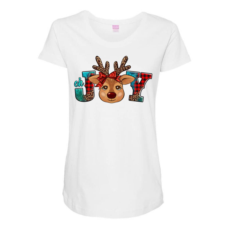 Oh Joy Reindeer Maternity Scoop Neck T-shirt | Artistshot