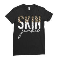 Vintage Skin Junkie Leopard Skin Esthetician Skincare T Shirt Ladies Fitted T-shirt | Artistshot