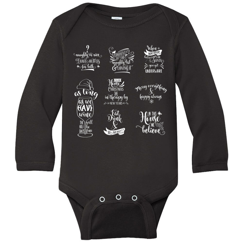 Special Design Merry Christmas And Happy New Year Tihtan Long Sleeve Baby Bodysuit | Artistshot