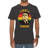 Funny Ronald Reagan I Smell Commies Political Humor Vintage T-shirt | Artistshot