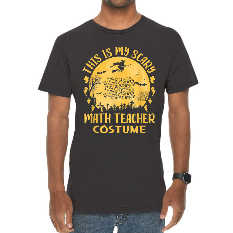 This Is My Scary Math Teacher Costume Halloween Celebration Mask Vintage T-shirt | Artistshot