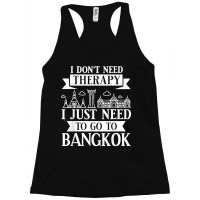 Bangkok Thailand City Skyline Map Racerback Tank | Artistshot