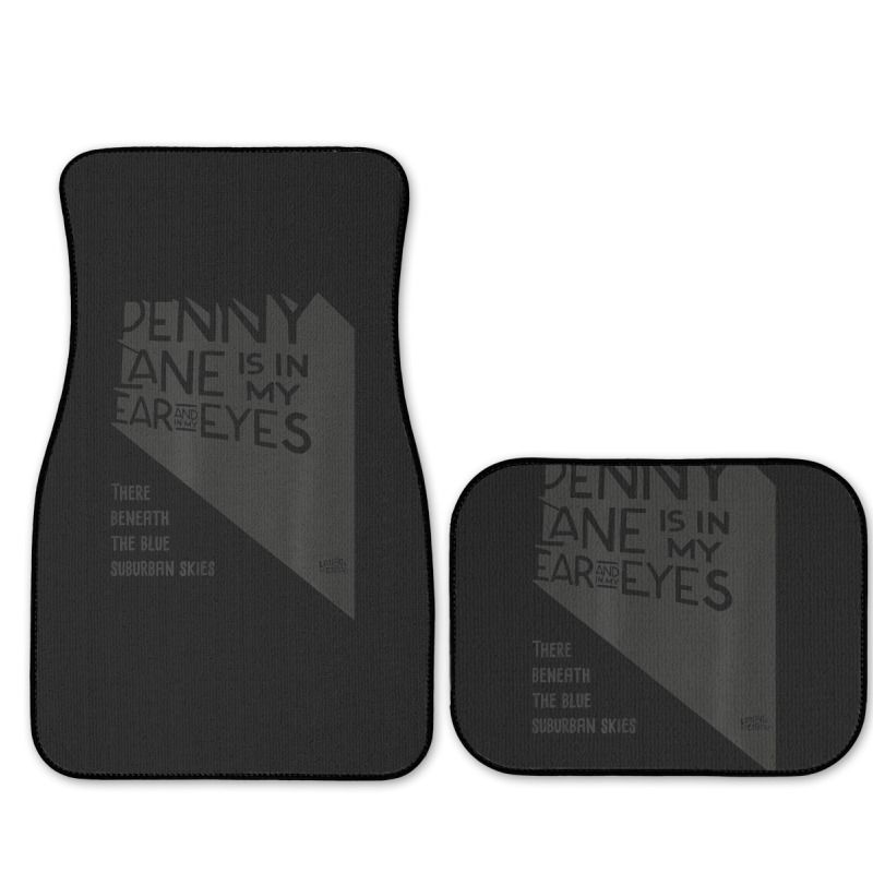 Lyrics By Lennon And Mccartney - Penny Lane Women Men Full Set Car Mats | Artistshot