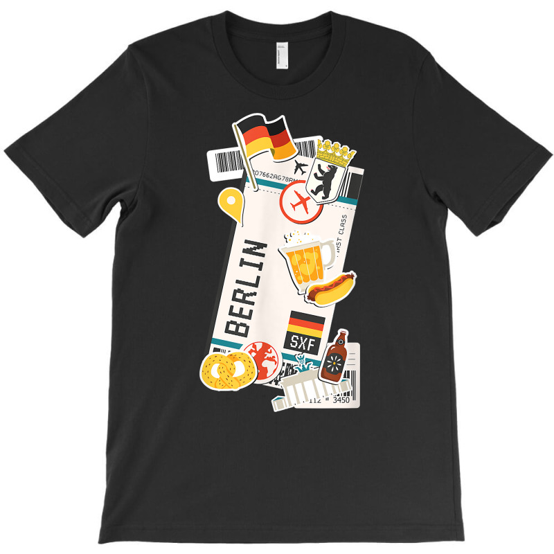 Berlin Germany Boarding Pass Airplane Ticket Travel T Shirt T-shirt | Artistshot