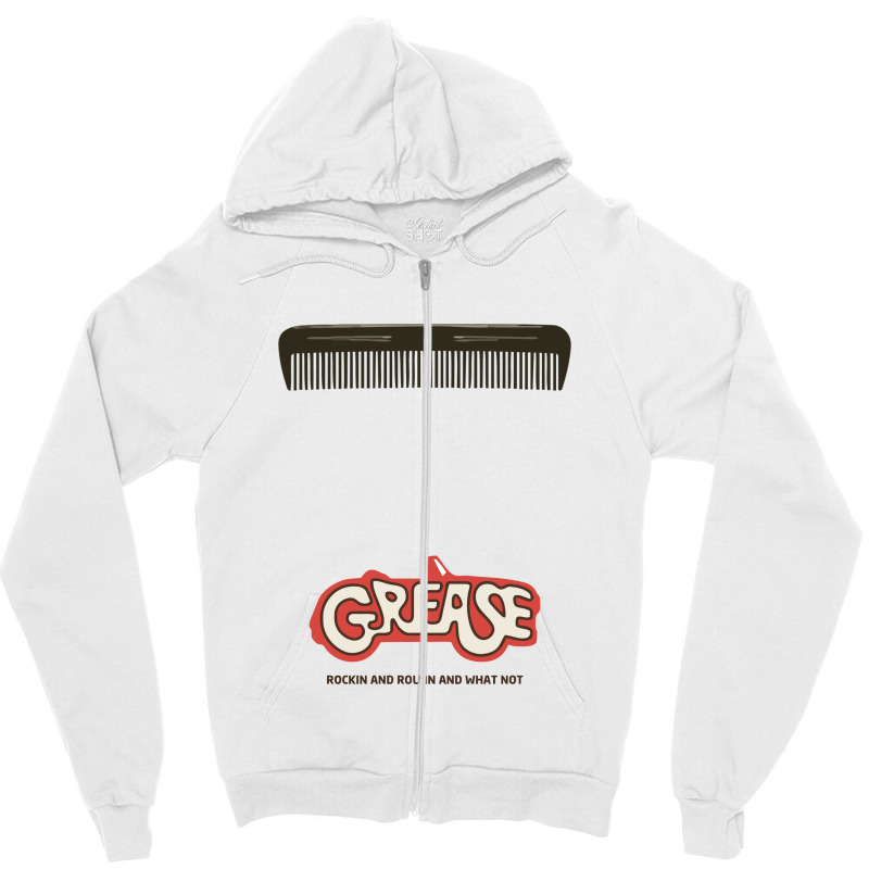 Grease Comb Movie Zipper Hoodie by ikatancinta | Artistshot