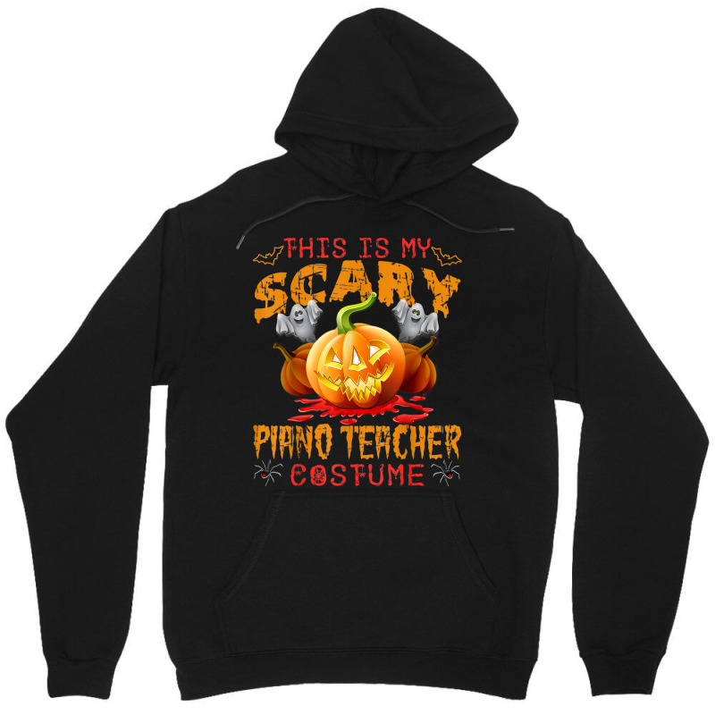 This Is My Scary Piano Teacher Costume Pumpkin Halloween Design Charac Unisex Hoodie | Artistshot