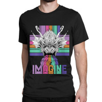 Womens Imagine Magical And Mythical Fantasy Dragons Character Videogam Classic T-shirt | Artistshot