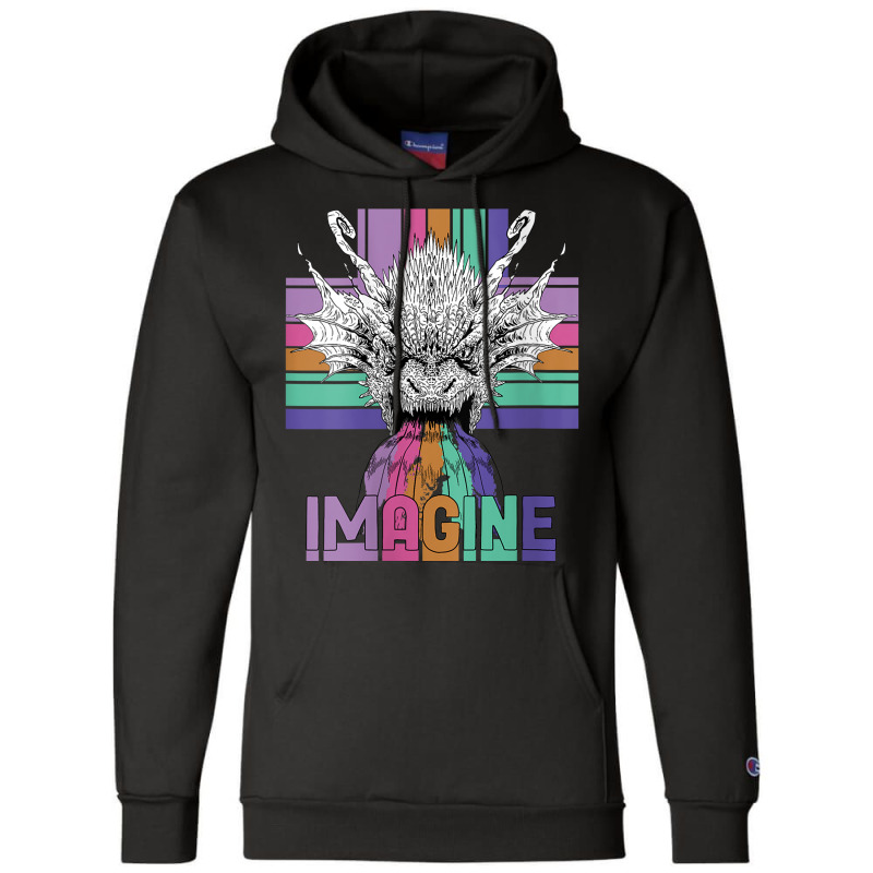 Womens Imagine Magical And Mythical Fantasy Dragons Character Videogam Champion Hoodie by HailieDesign | Artistshot