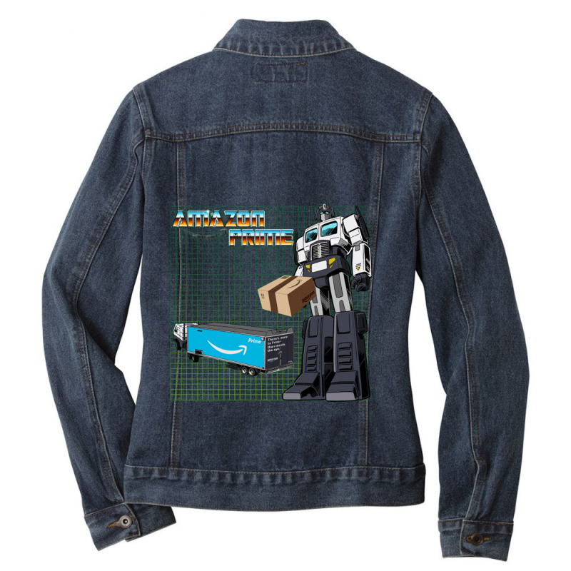 Amazon Prime (optimus) Transformers Truck  Transformers Ladies Denim Jacket by nbobatiga | Artistshot