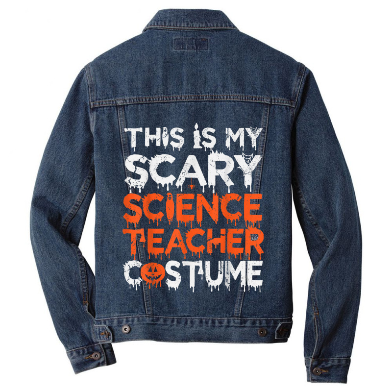 This Is My Scary Science Teacher Costume Characters Cartoon Gifts Men Denim Jacket | Artistshot