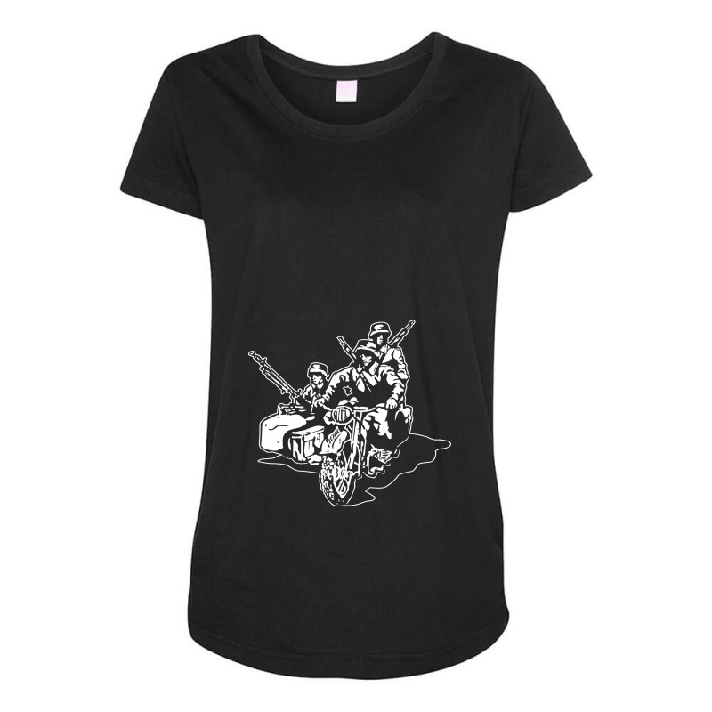 German Military Sidecar Maternity Scoop Neck T-shirt by kincobandeng | Artistshot