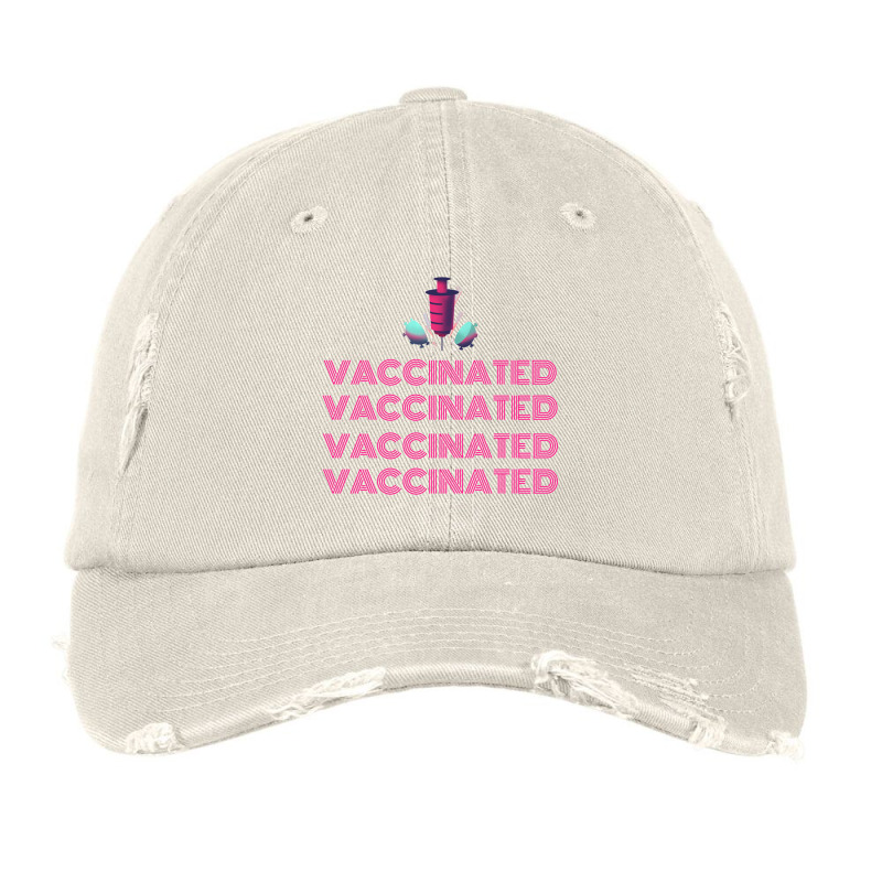 Vaccinated X 4    Vaccinated Vintage Cap by obatpari | Artistshot