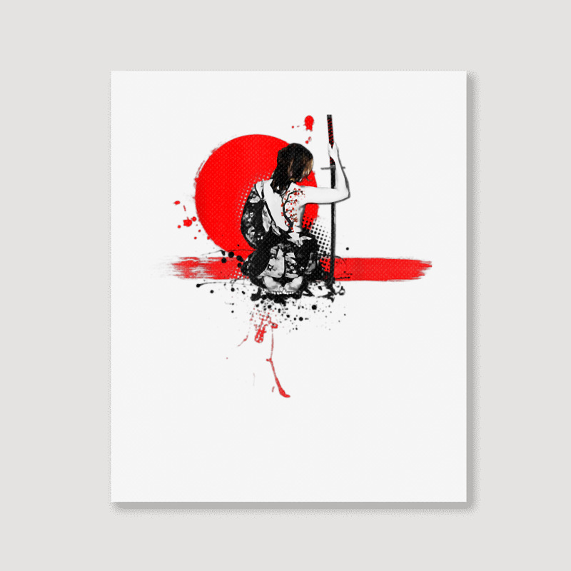 Geisha Japanese Samurai Woman Warrior Adult Unisex T Shirt Portrait Canvas Print | Artistshot