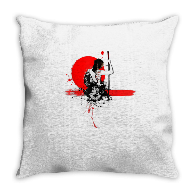 Geisha Japanese Samurai Woman Warrior Adult Unisex T Shirt Throw Pillow | Artistshot