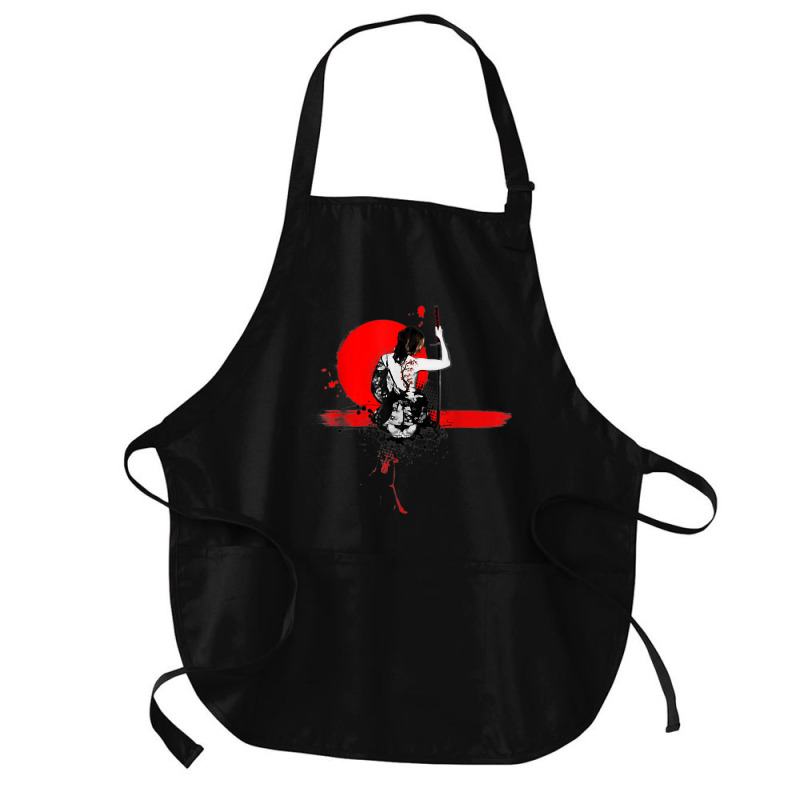 Geisha Japanese Samurai Woman Warrior Adult Unisex T Shirt Medium-length Apron | Artistshot