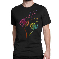 Flower Dandelion Hummingbird T  Shirt Tie Dye Dandelion Hummingbird Fl Classic T-shirt | Artistshot