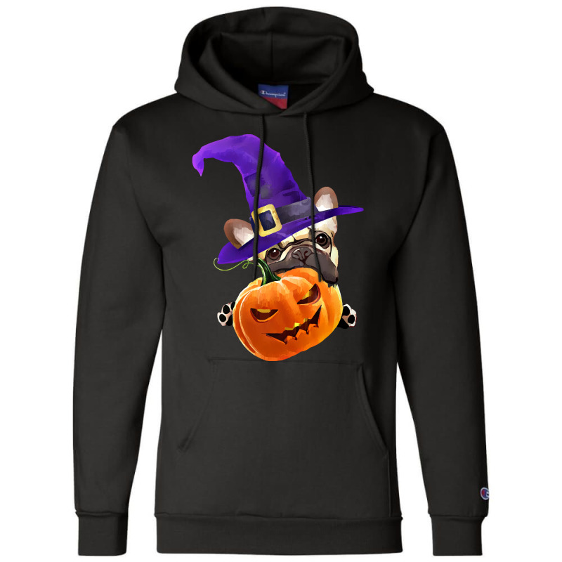 French Bulldog T  Shirt French Bulldog, Witch Hat, Scary Halloween, Ja Champion Hoodie by orangesagreement | Artistshot