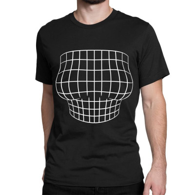 Custom Magnified Chest Optical Illusion Grid , Big Boobs Classic T-shirt By  Moonlight2270 - Artistshot