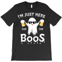 Funny Halloween Costumes T  Shirt Halloween I Am Just Here For Beer Bi T-shirt | Artistshot