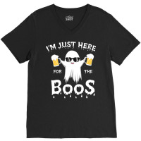 Funny Halloween Costumes T  Shirt Halloween I Am Just Here For Beer Bi V-neck Tee | Artistshot