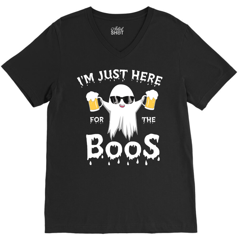 Funny Halloween Costumes T  Shirt Halloween I Am Just Here For Beer Bi V-Neck Tee by orangesagreement | Artistshot