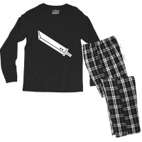 Buster Sword   Minimalist  Final Fantasy 7 Men's Long Sleeve Pajama Set | Artistshot