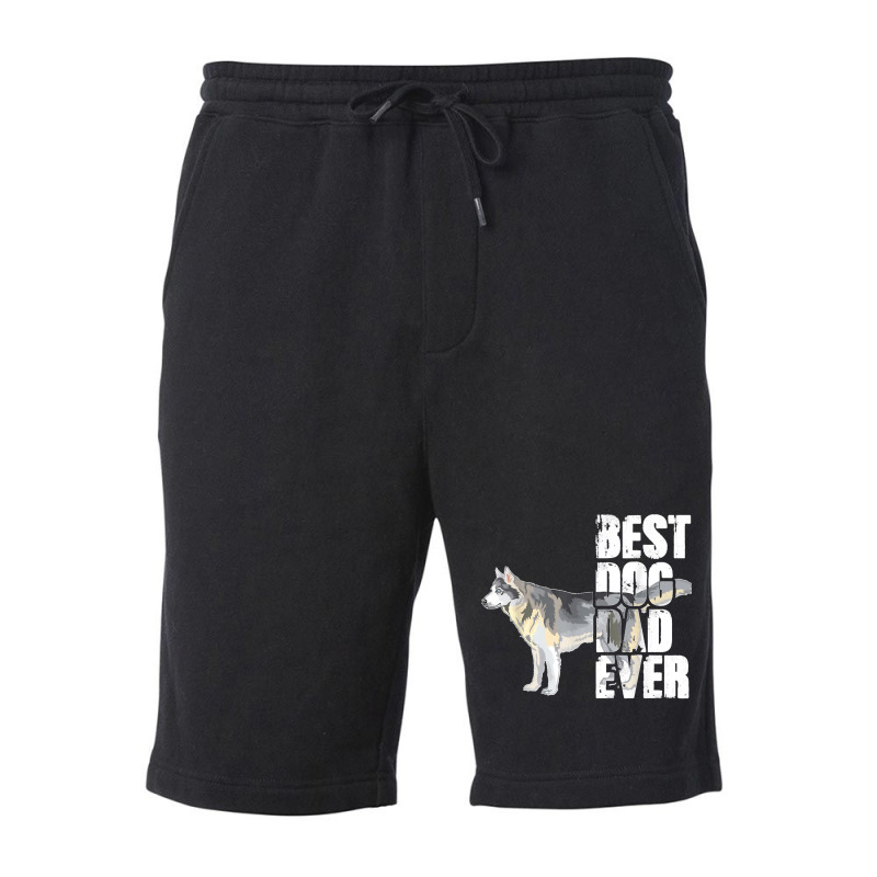 Best Dog Dad Ever Siberian Husky Dog Lovers Fleece Short by WirtzRichard | Artistshot